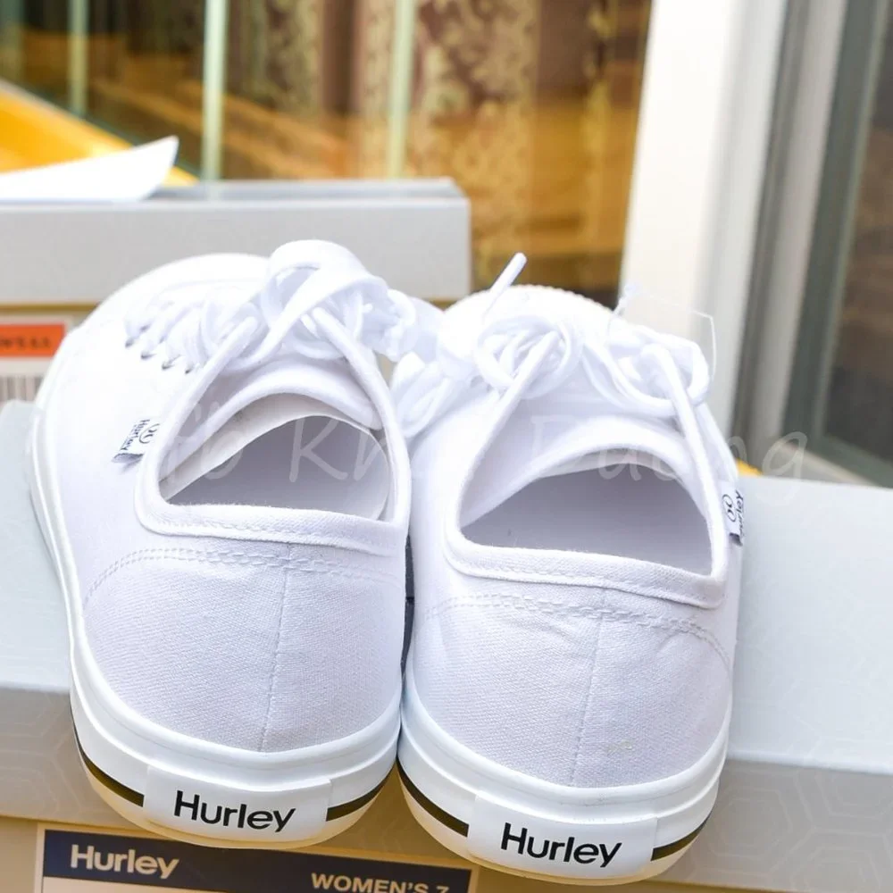 Hurley Ladies' Lace-Up Canvas Shoe‎ White